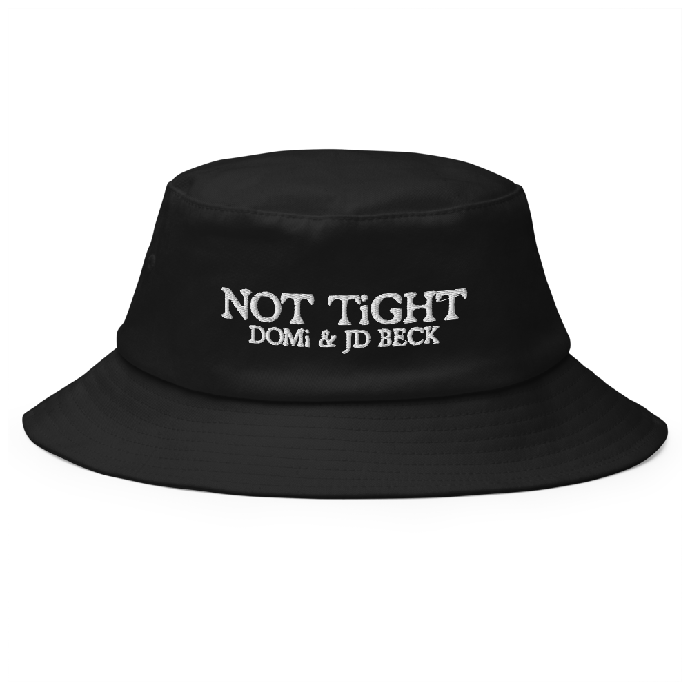 NOT TiGHT BUCKET HAT WHiTE EMBROiDERY